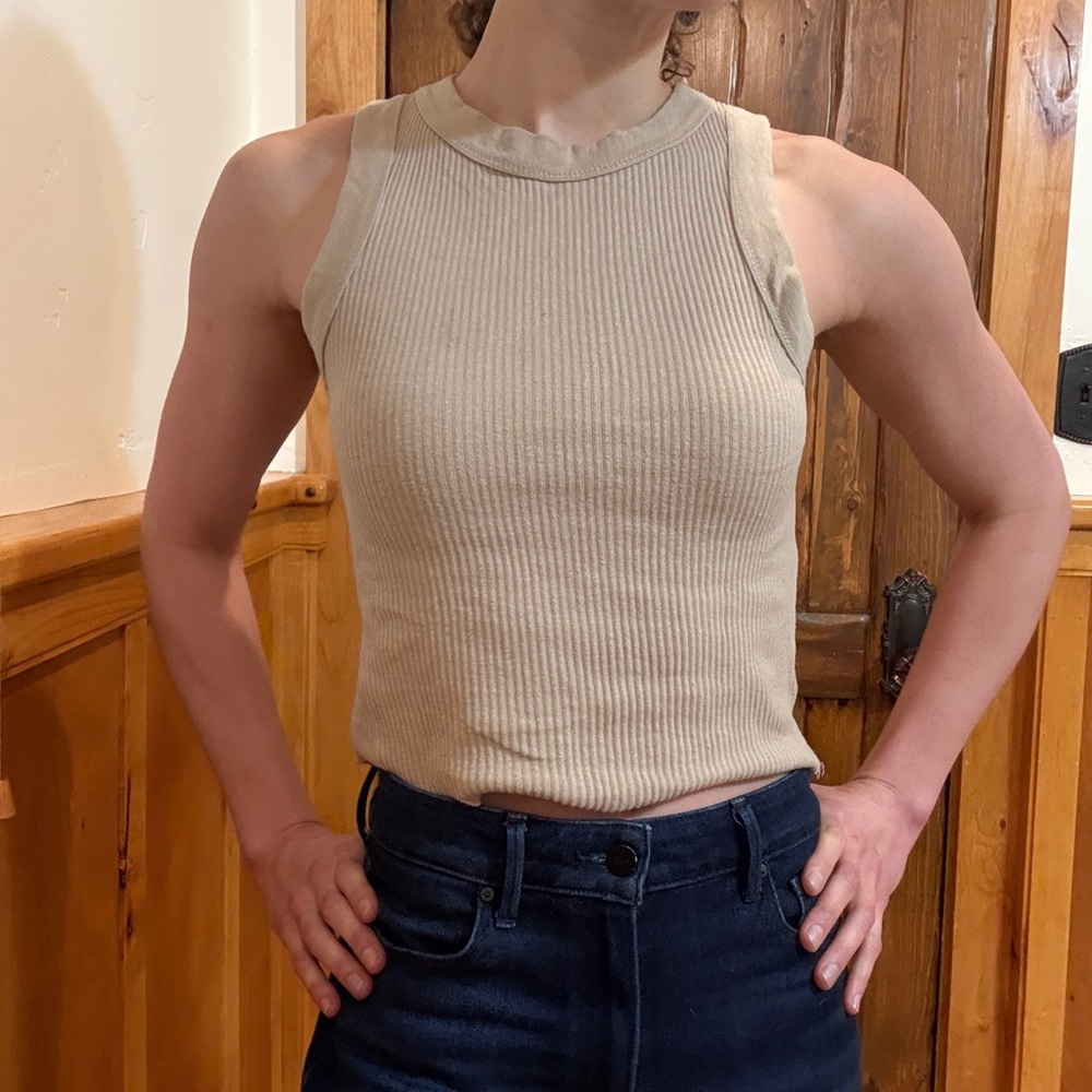 Cotton On Beige Ribbed Tank Top